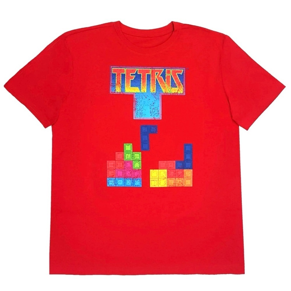 TETRIS Red Classic Short Sleeve T Shirt Size S